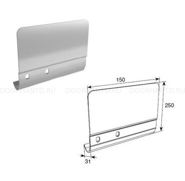 Соединительная пластина 250мм для вертикальных направляющих правая