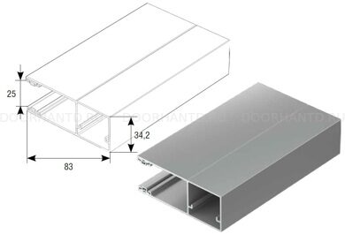 Направляющий профиль с вставкой RG83MS