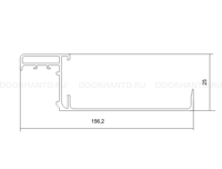 ПРОФИЛЬ АЛЮМИНИЕВЫЙ ВЕРХНЯЯ НАПРАВЛЯЮЩАЯЯ РЕЛЬСА ДЛЯ ОТКАТНОЙ ДВЕРИ