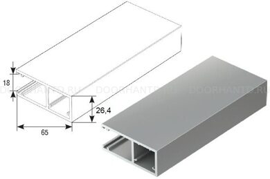 Направляющий профиль RG65S под вставку-щетку усиленный
